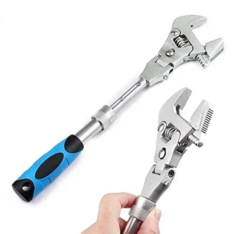 Multifunction 5 In 1 Torque Wrench 10 Inch Adjustable Ratchet Wrench 180 Degree Folding Spanner Household Maintenance Tool