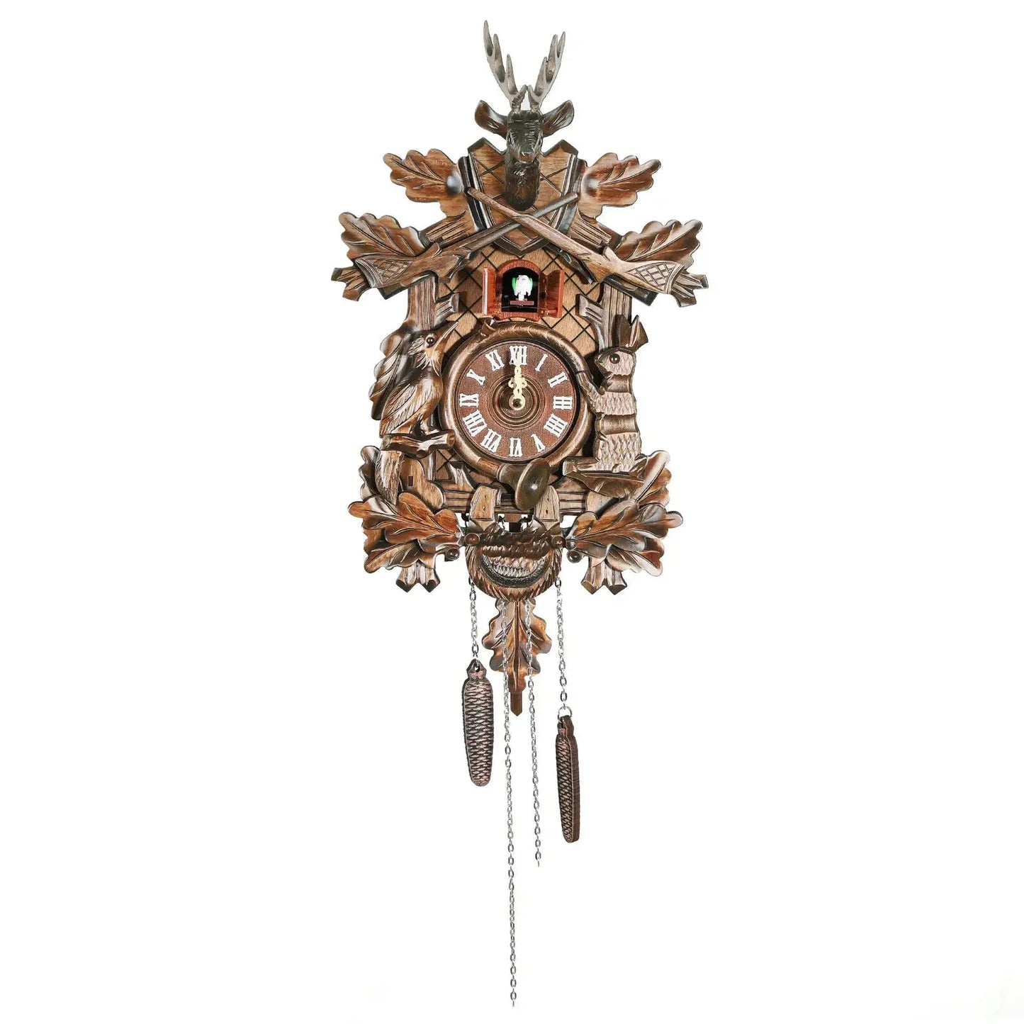 Northern Europe Retro Cuckoo Wall Clock Adjustable Volume Gift Practical Home Decor