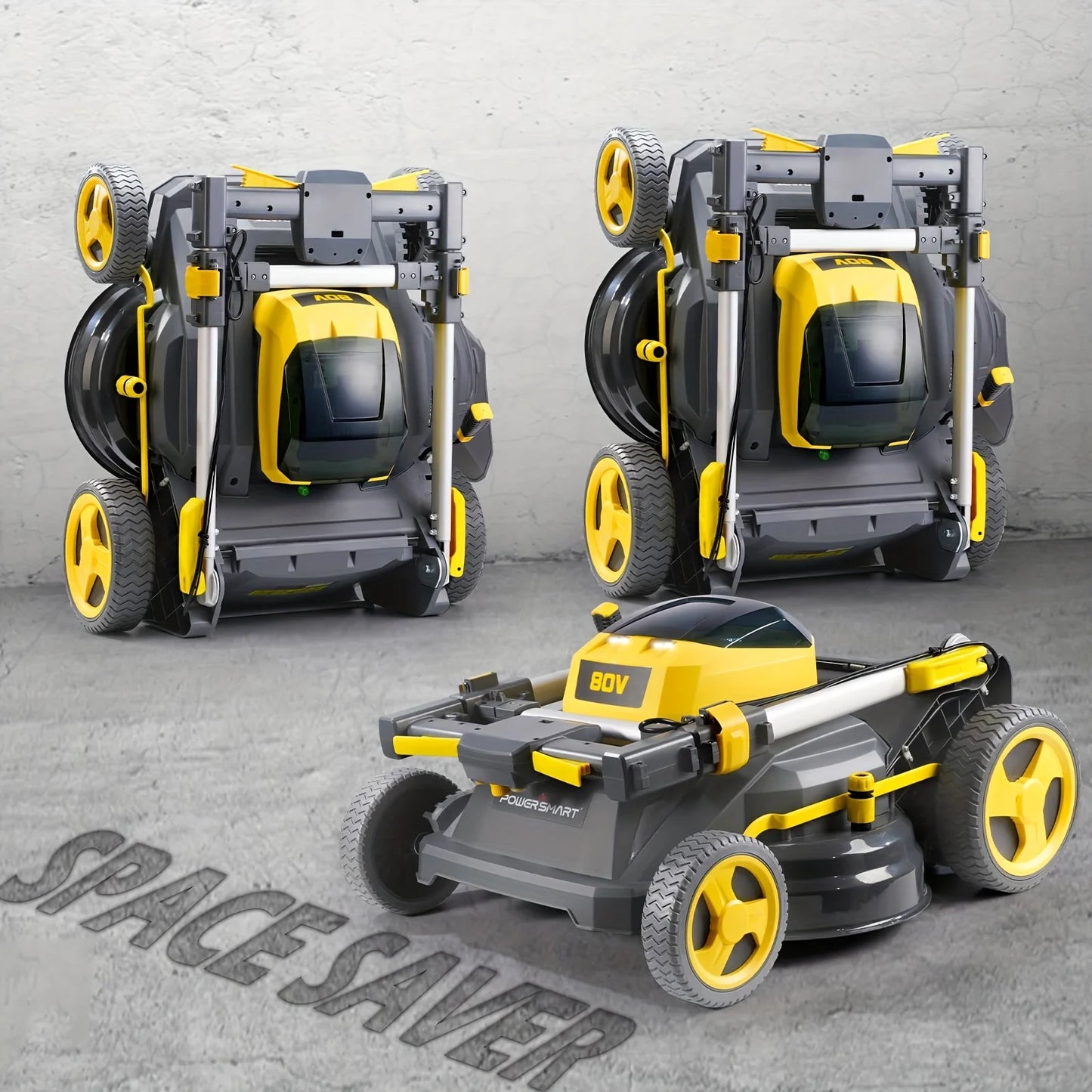 PowerSmart 80V 21 Inch Self Propelled Cordless Lawn Mower With 6.0Ah Battery