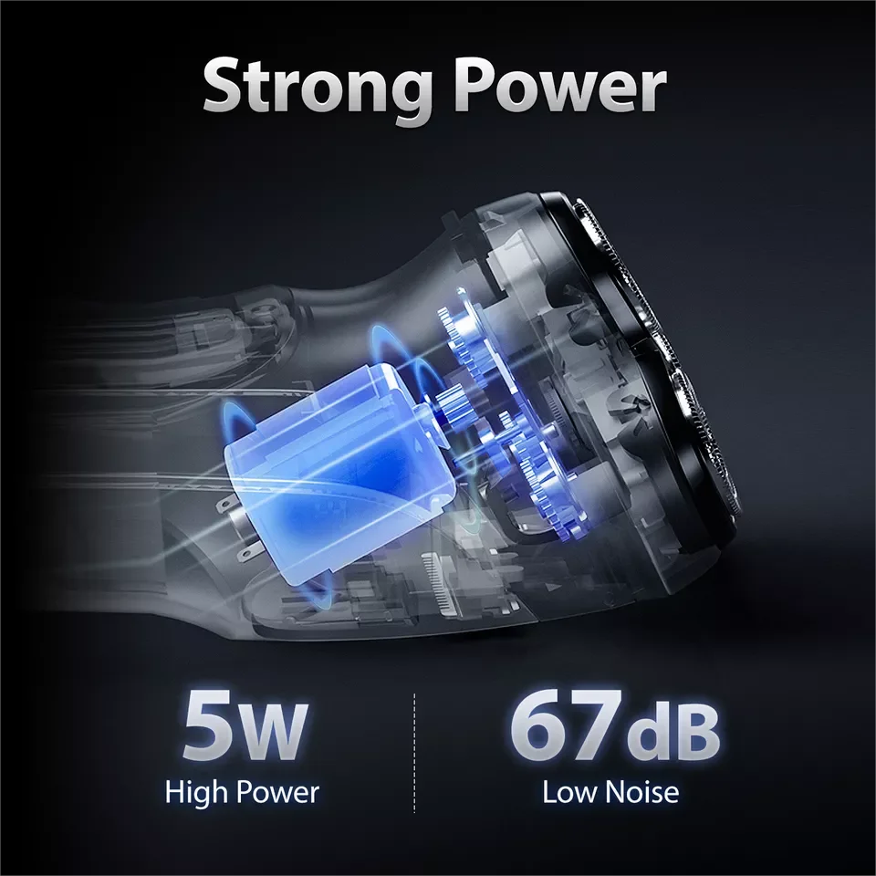 SEJOY Rechargeable Wet And Dry Electric Shaver Rotary Head Trimmer For Men