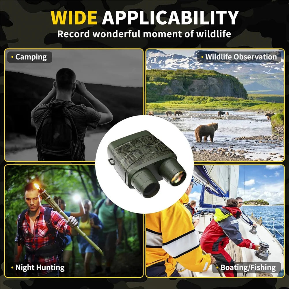 4K Night Vision Binoculars 5X Digital Infrared Telescope Goggles for Hunting Camping Video Recording