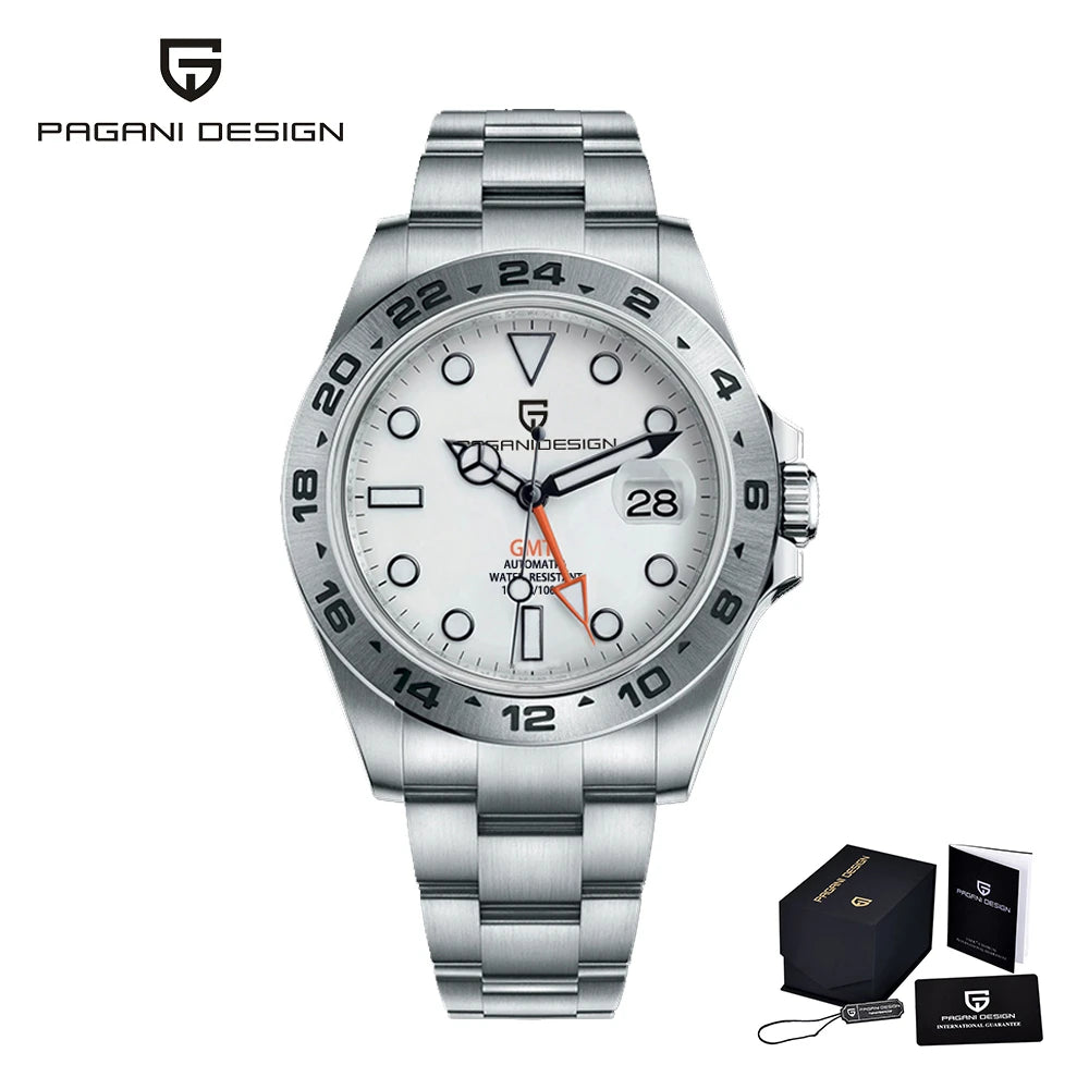 Pagani Design 2025 42mm GMT Automatic Mechanical Watch Stainless Steel Sapphire