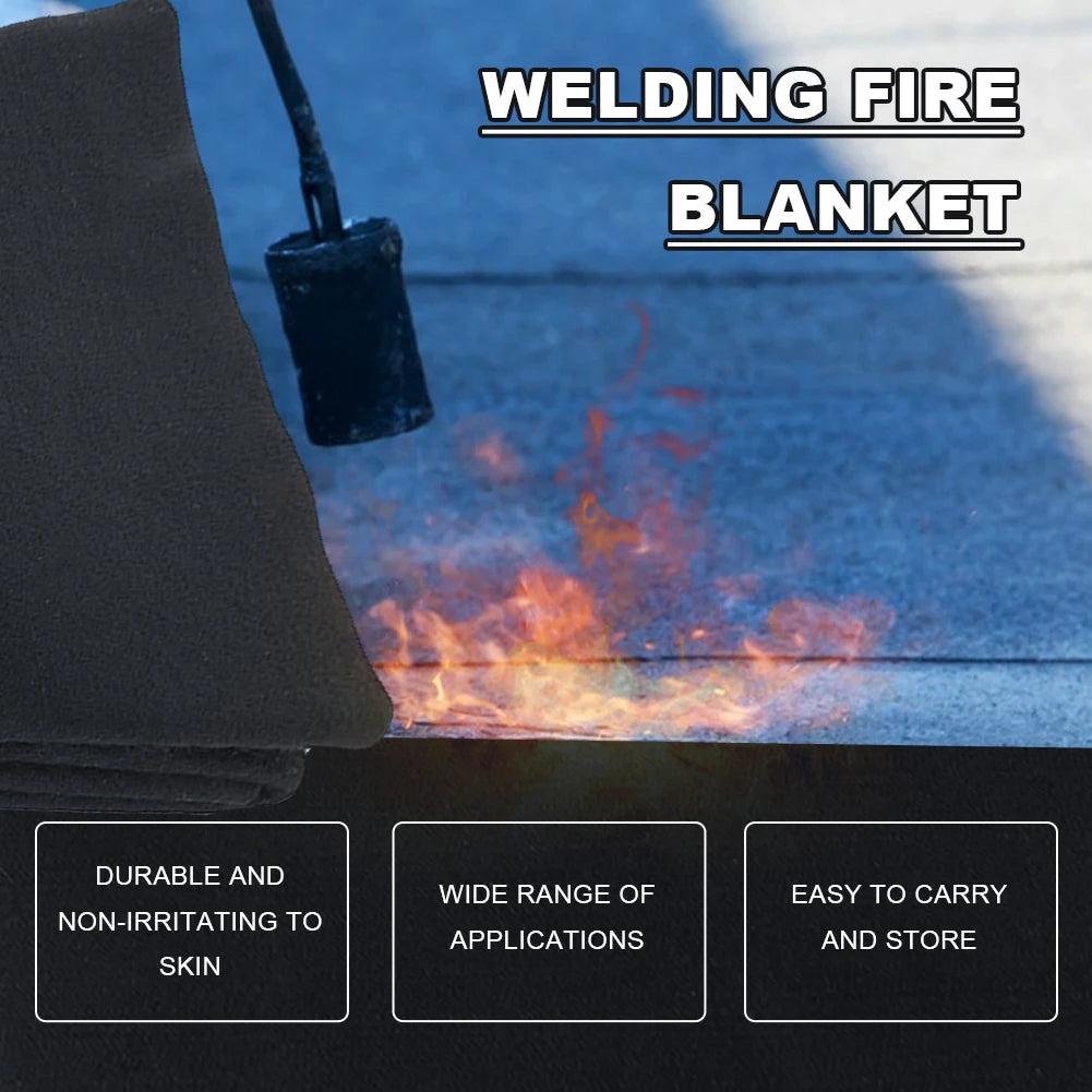 Fireproof Welding Blanket Up To 1800°F Carbon Felt Fireproof Welding Blanket for Grill Stove Pit Soldering Welders Plumbers