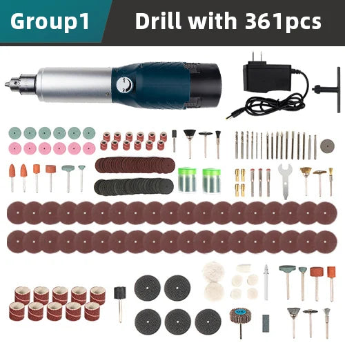 Cordless Rotary Tool Dremel Mini Drill Engraving Pen 12V Rechargeable