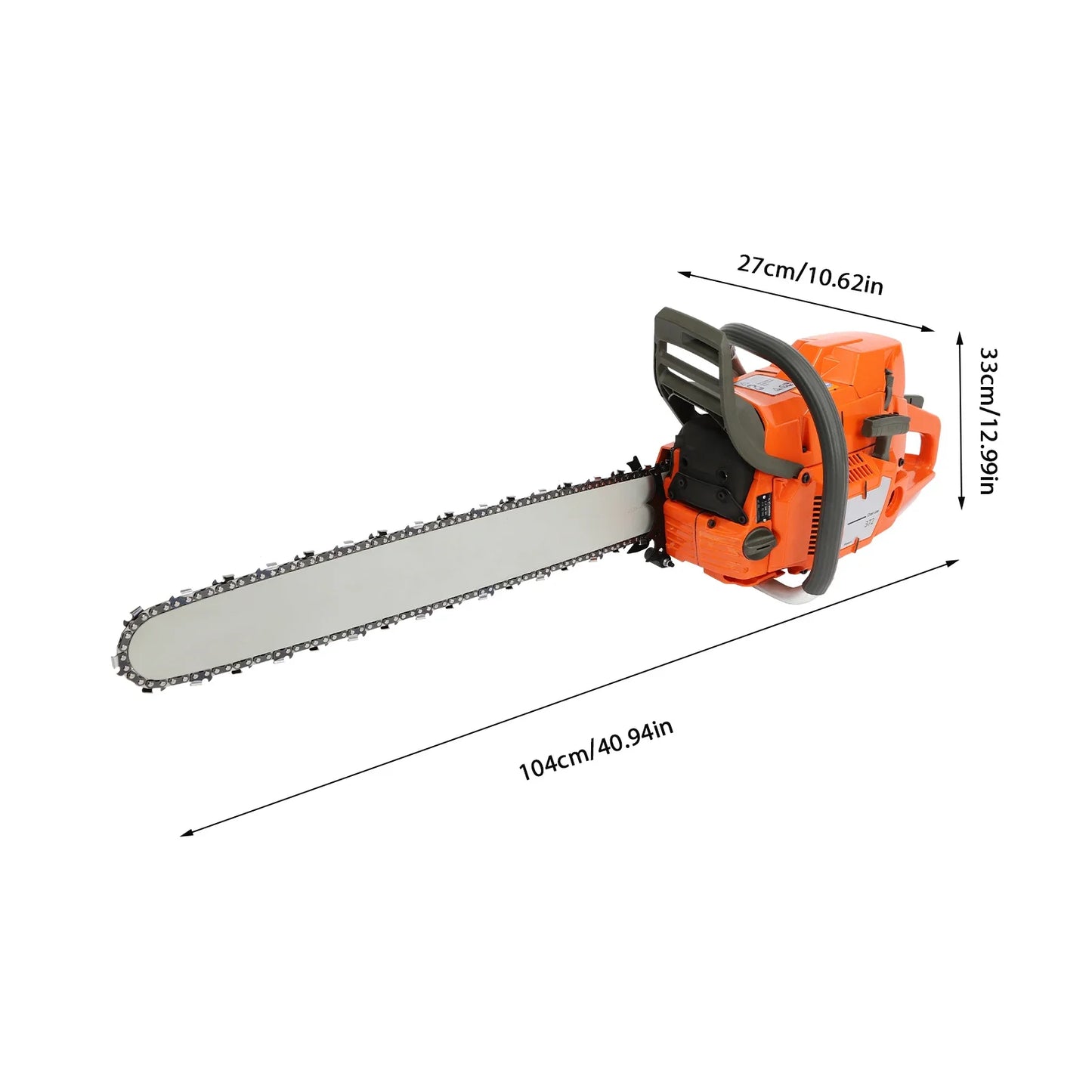 Gasoline Power Chainsaw 24 Inch Guide Bar 65 72 CC Hand Pull Start