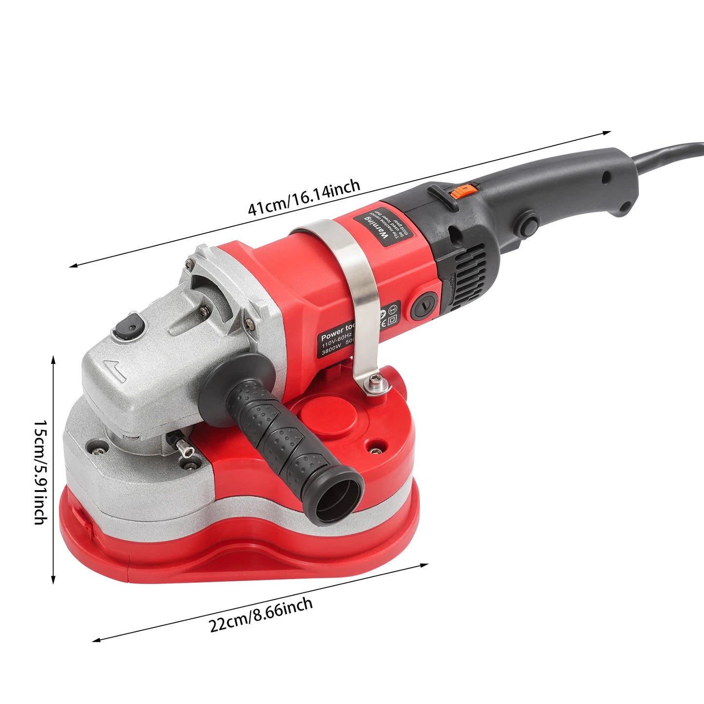 6 Speed Adjustment 2800 Watt Handheld Electric Polishing Machine with 3 Polishing Discs and 3 Diamond Discs for Sanding and Polishing