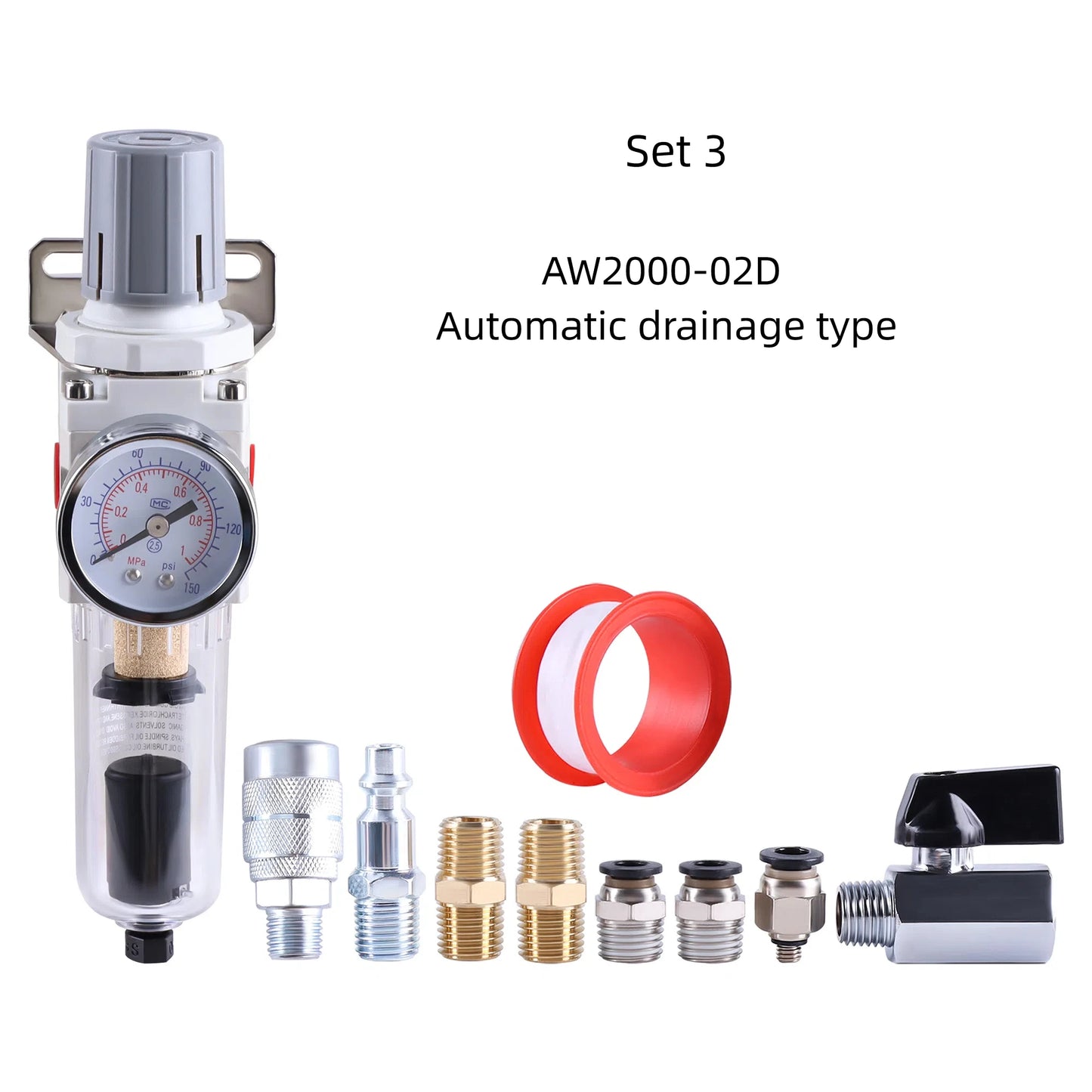 Pneumatic Filter Regulator Air Pressure Reducing Valve