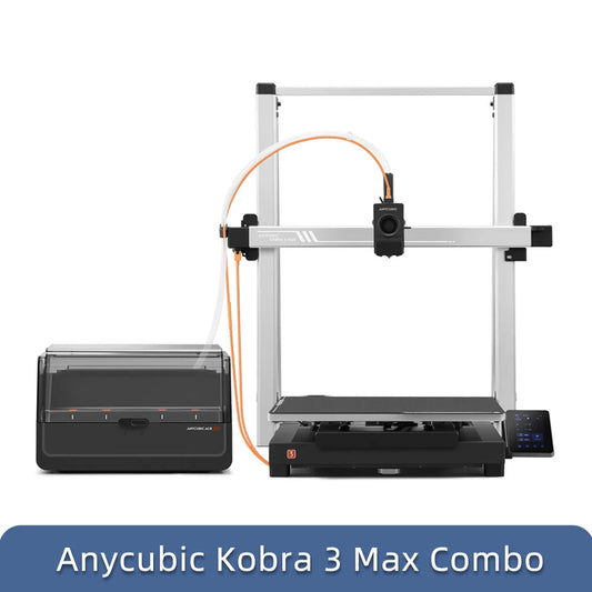 ANYCUBIC Kobra 3 Max Combo AE Version Multi-Color 3D Printer Max Speed 600mm/s Build Volume 500*420*420mm Smart APP Control