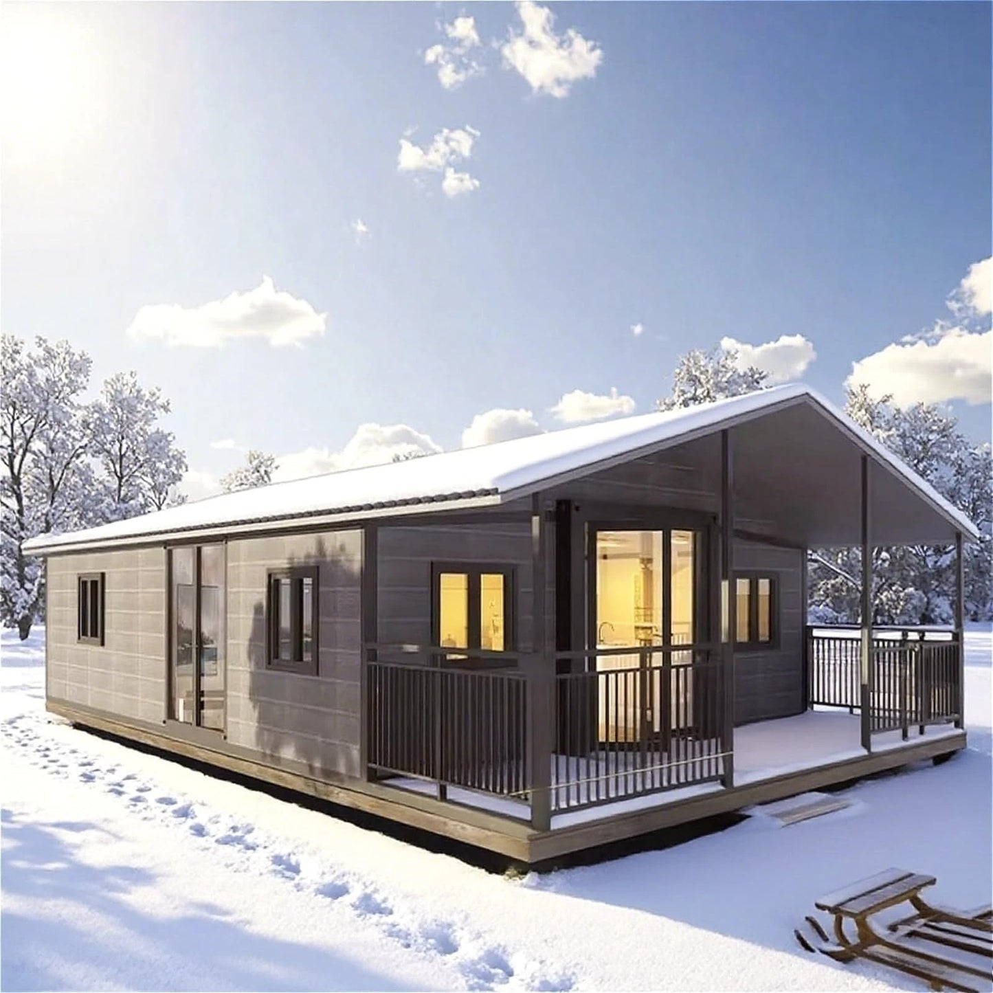 40 Ft Prefabricated Container Home 2 To 5 Bedroom Modular Home With Bathroom