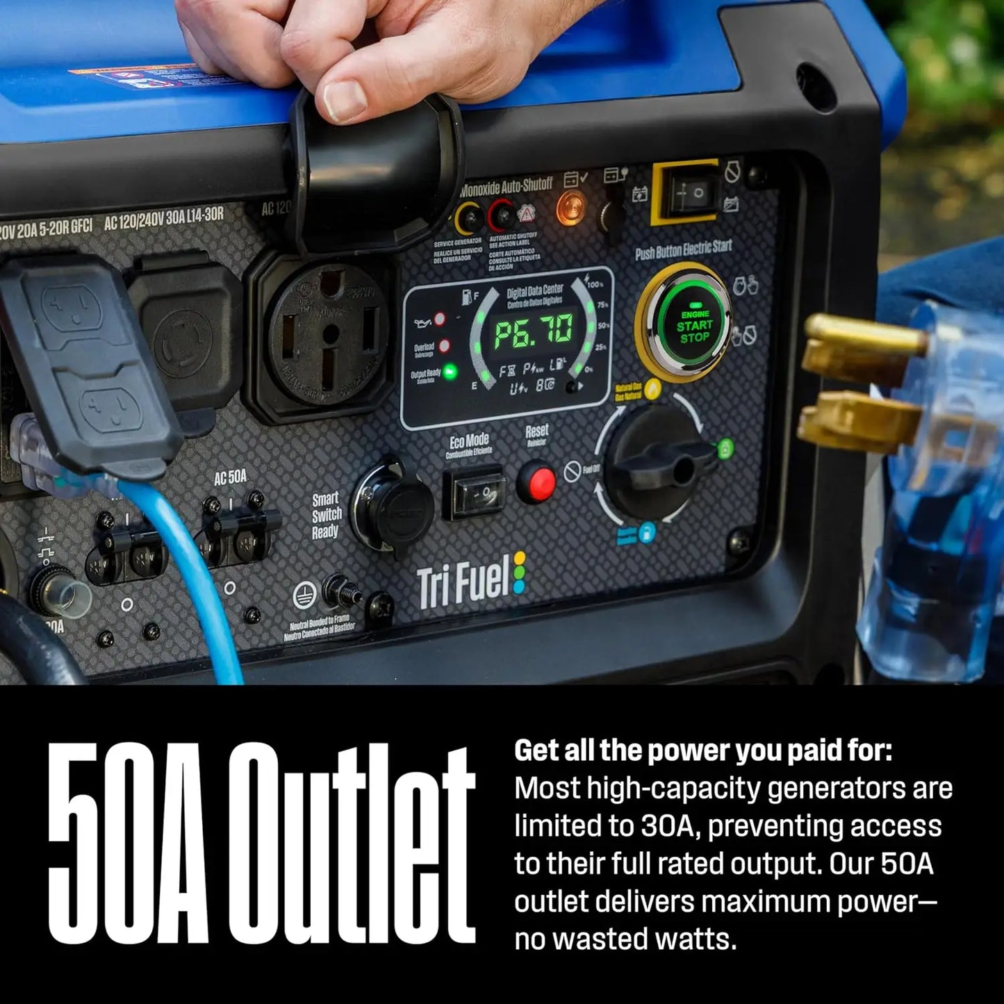 11000W Tri Fuel Portable Inverter Generator Remote Start