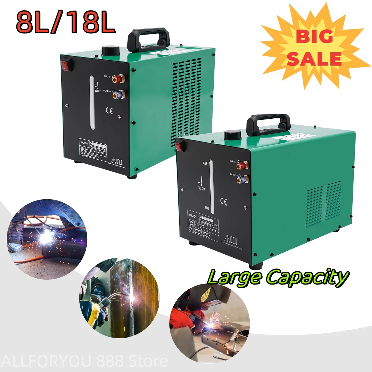 8L 18L Welding Water Cooler for TIG Miller Welder Torch WRC-300A 110V Easy to Use