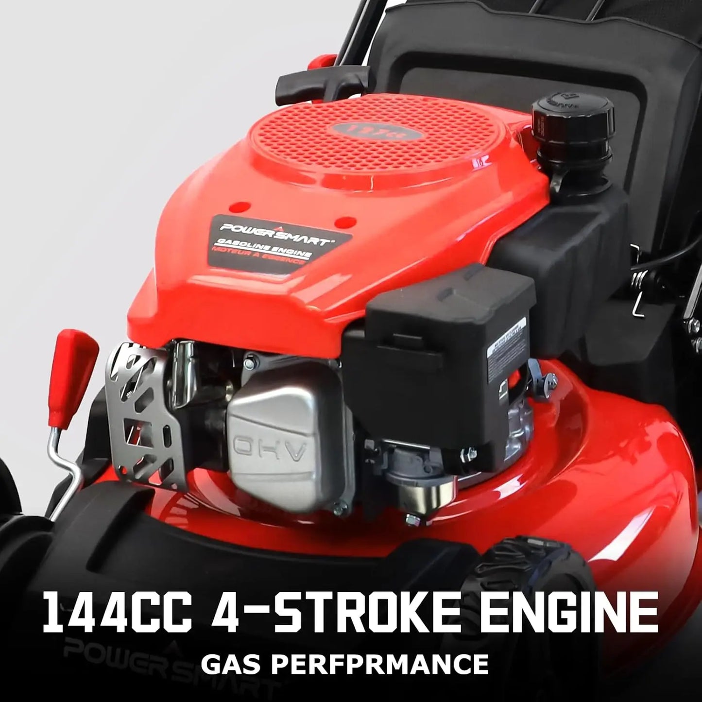 Gas Powered Lawn Mower 18 Inch 144cc Engine 3 in 1 Walk Behind Push Mower Oil Included