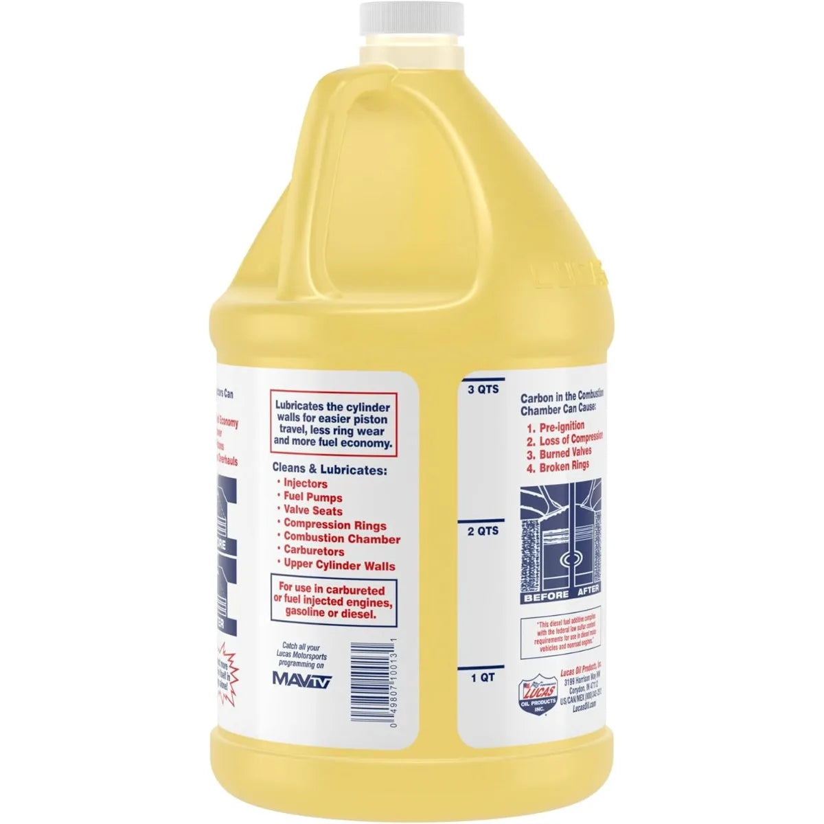 Lucas Oil 10013 Fuel Treatment Four Pack Gallon Injector Cleaner Universal Fit