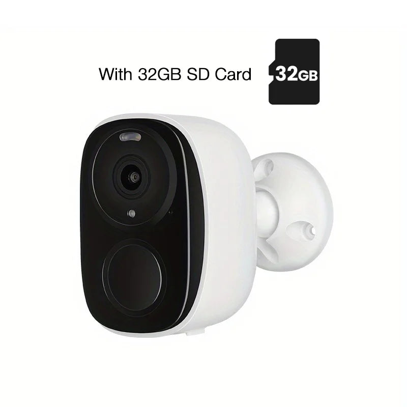 2K 3MP Wireless Outdoor Security Camera 5200mAh Battery Powered PIR Body Detection Night Vision Spotlight Two Way Audio