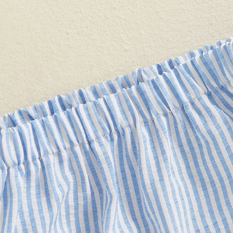 Infant Baby Boys Summer Elastic Waist Lobster Embroidery Shorts Diaper Covers