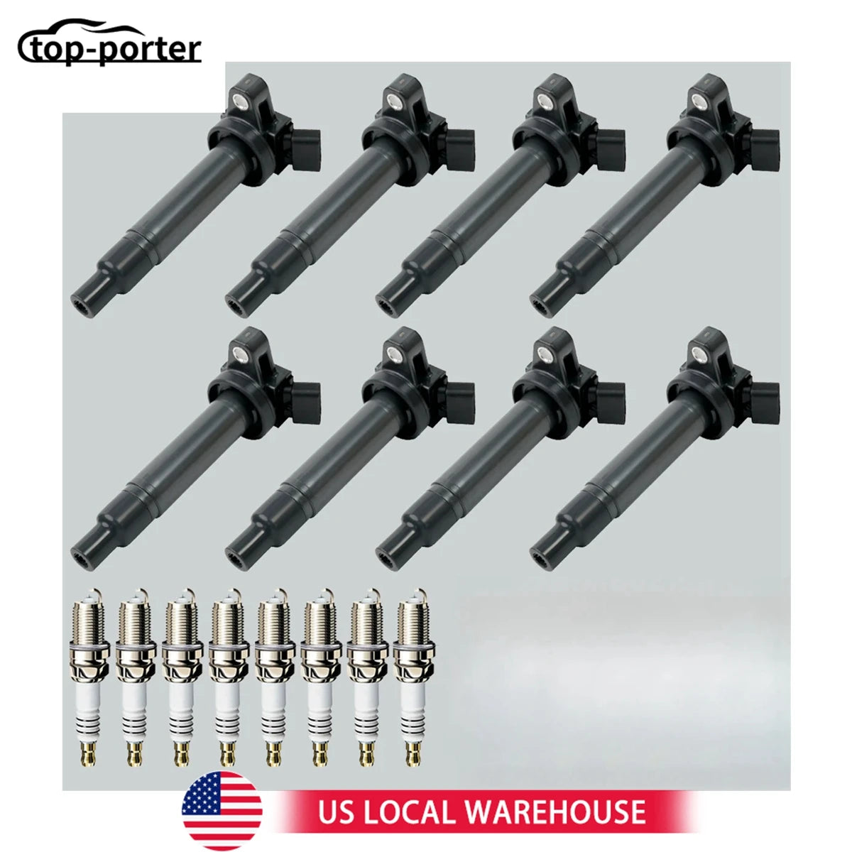 90080-91180 Ignition Coil And Iridium Spark Plug Kit For Toyota Tundra Sequoia