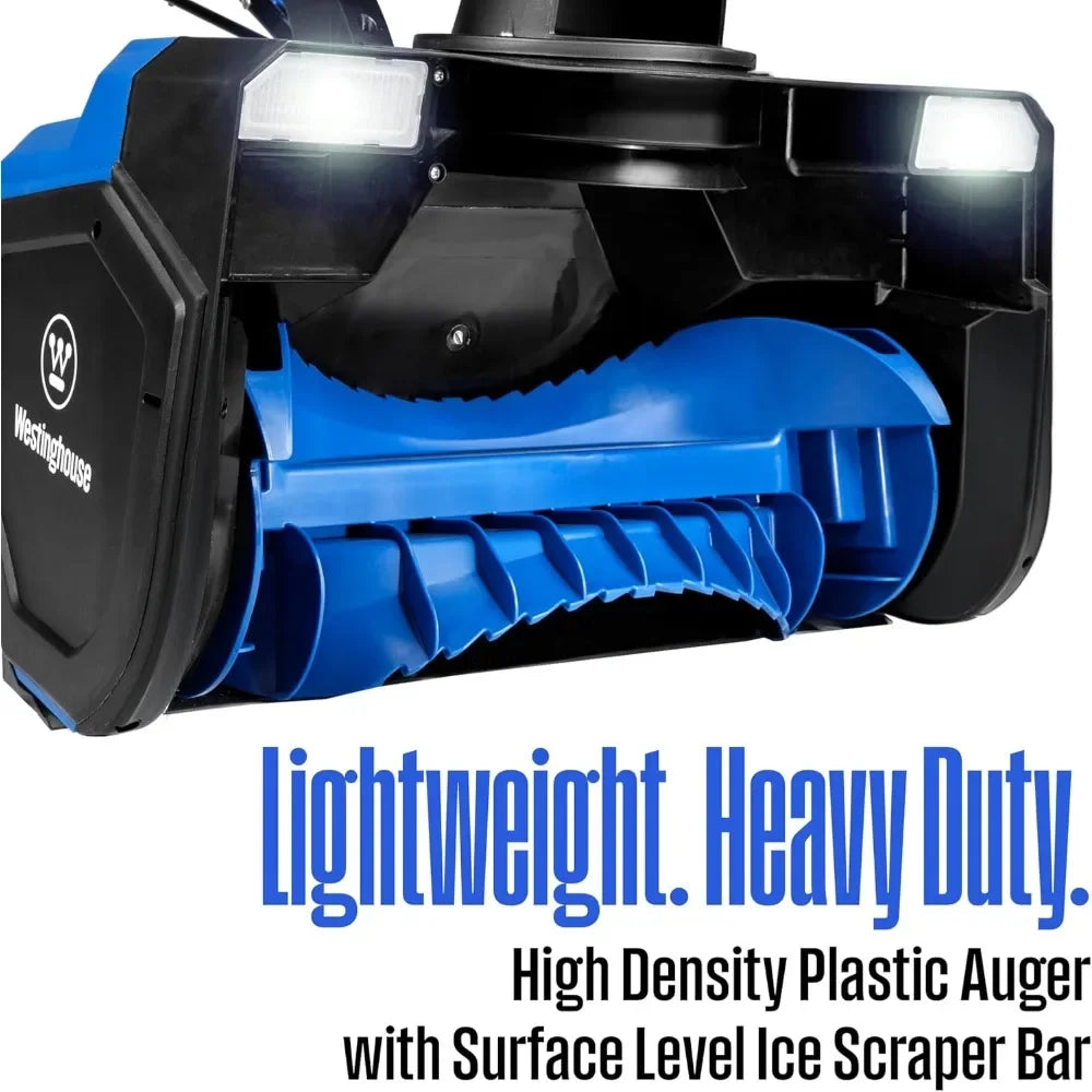18 Inch Corded Snow Blower With Dual LED Lights 25 Ft Throwing Distance