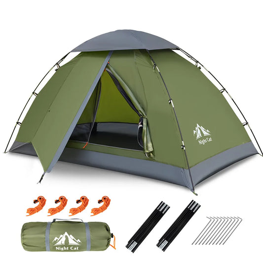 Night Cat Backpacking Tent Two Person Easy Setup Waterproof Camping