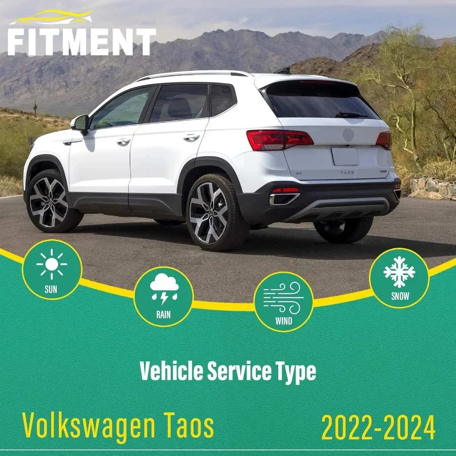 26 18 12 Inch Windshield Wiper Blades Replacement For VW Taos 2022 2023 2024 Premium All Weather Front And Rear Set OE