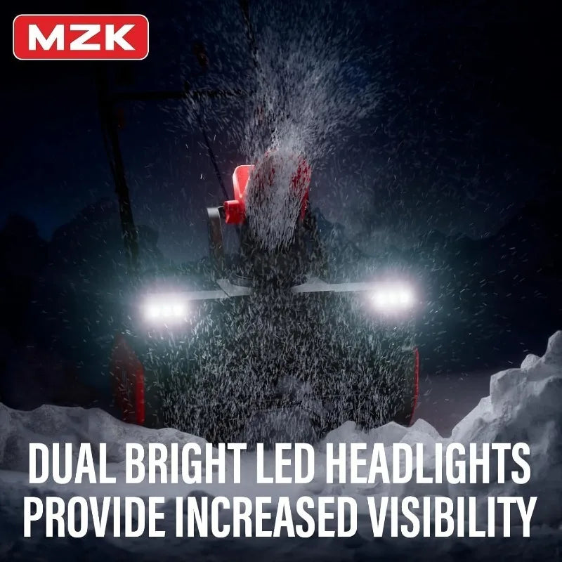 MZK 23 Inch Electric Walk Behind Snow Blower with 30 Foot Throwing Distance and 15 Amp Motor