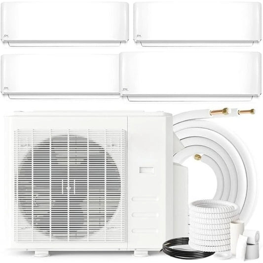 36,000 BTU 4-Zone Mini Split Heat Pump With 25 Ft Kit 23.9 SEER2
