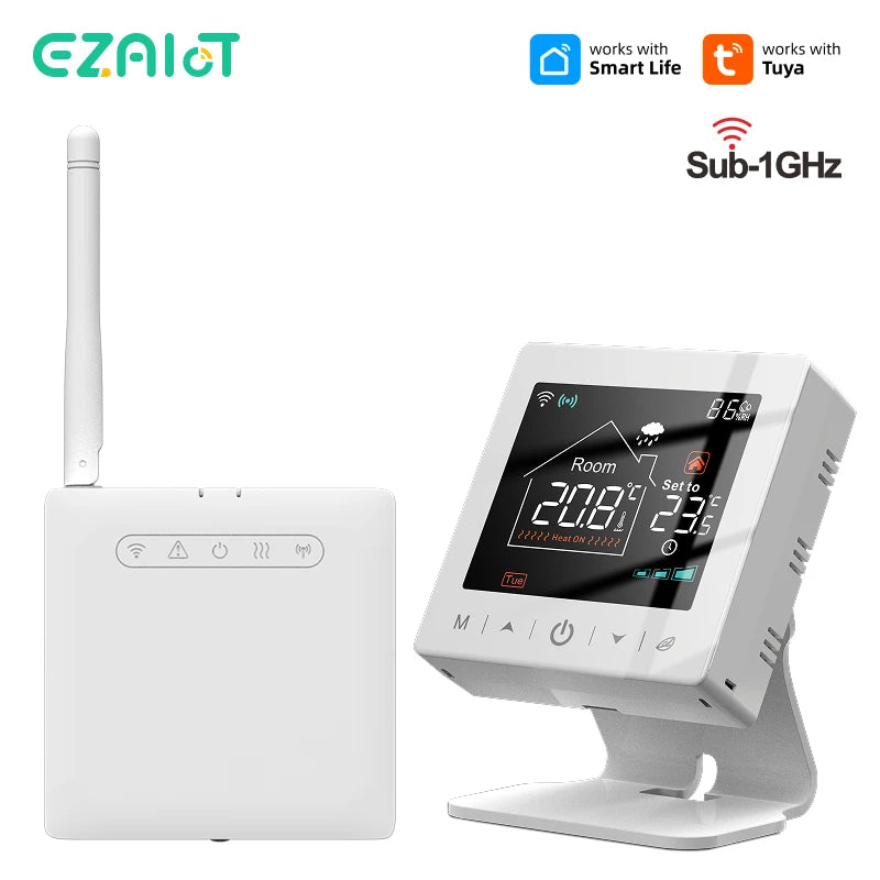 Tuya Smart WiFi Thermostat For Water And Gas Boiler With Alexa And Google Home