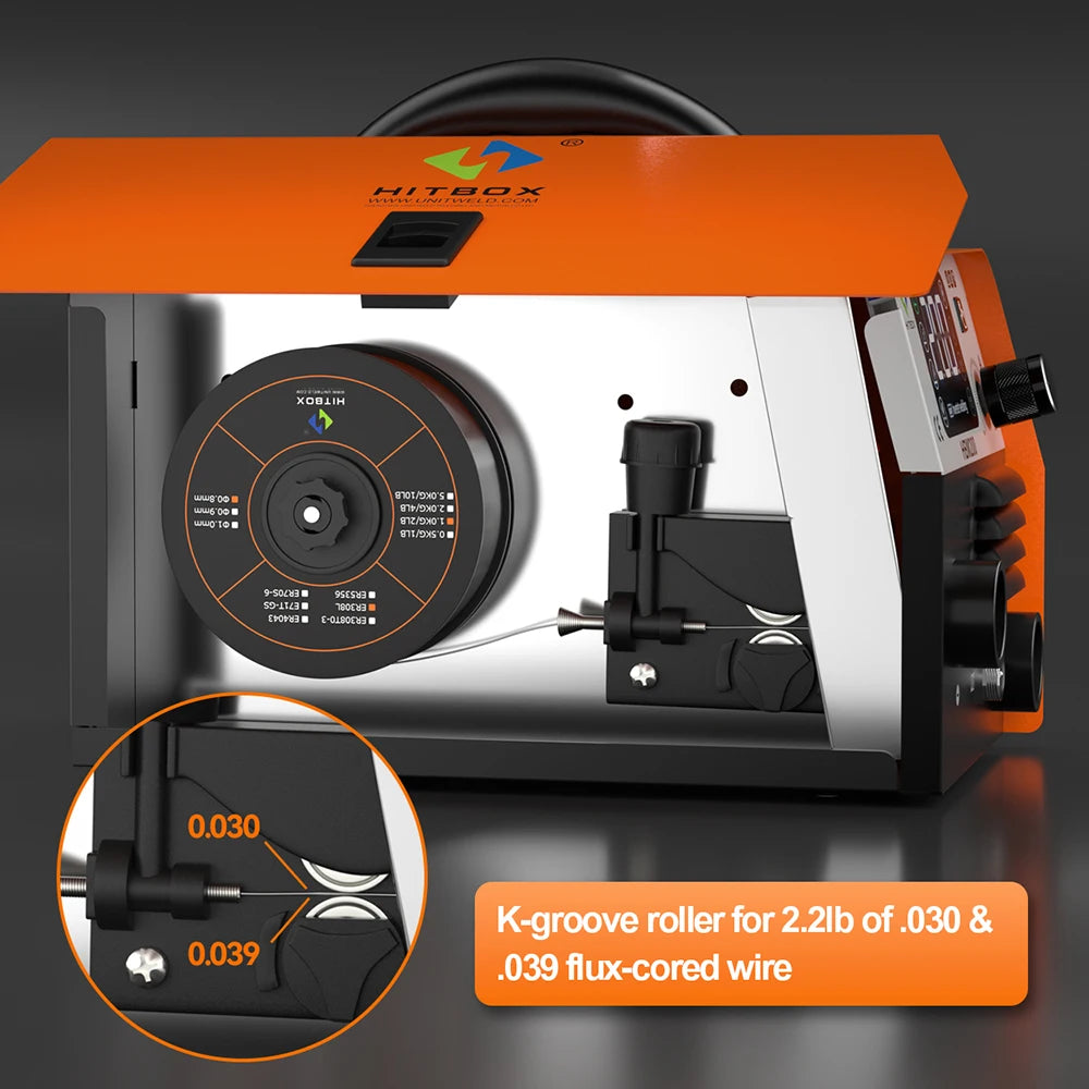 HITBOX Non Gas Semi Automatic Welding Machine 3 in 1 MIG LIFT TIG MMA Inverter Welder Synergy Tool HBM200
