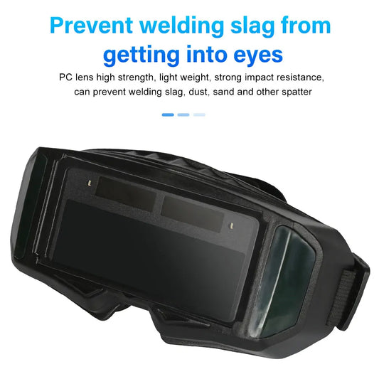 Automatic Dimming Welding Goggles Large View True Color Auto Darkening Protective Glasses for Arc Welding Grinding