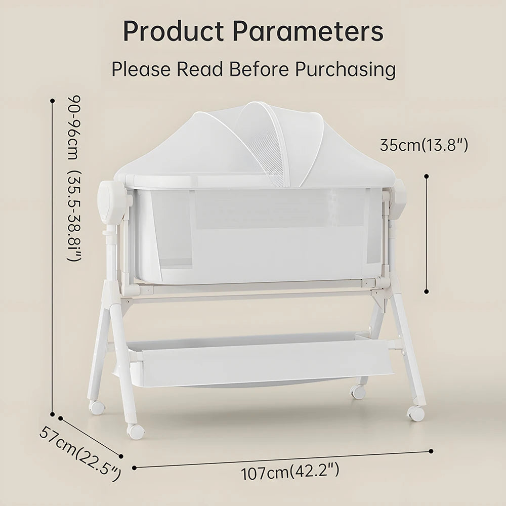 Rocking Baby Bassinet Newborn Co Sleeper Infant Beside Sleeper Unisex Portable Travel Crib Cradle