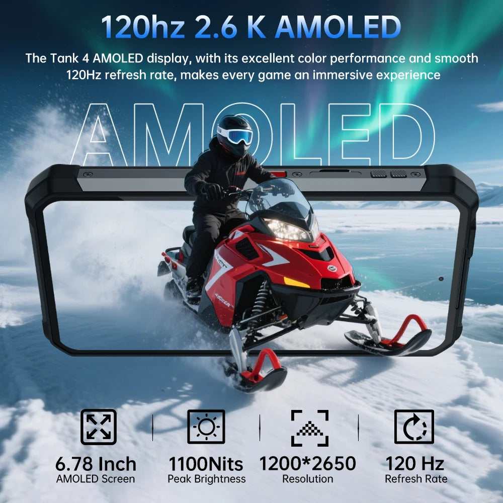 Unihertz Tank 4 5G Rugged Phone With Built In 720P Projector 24GB RAM 512GB ROM