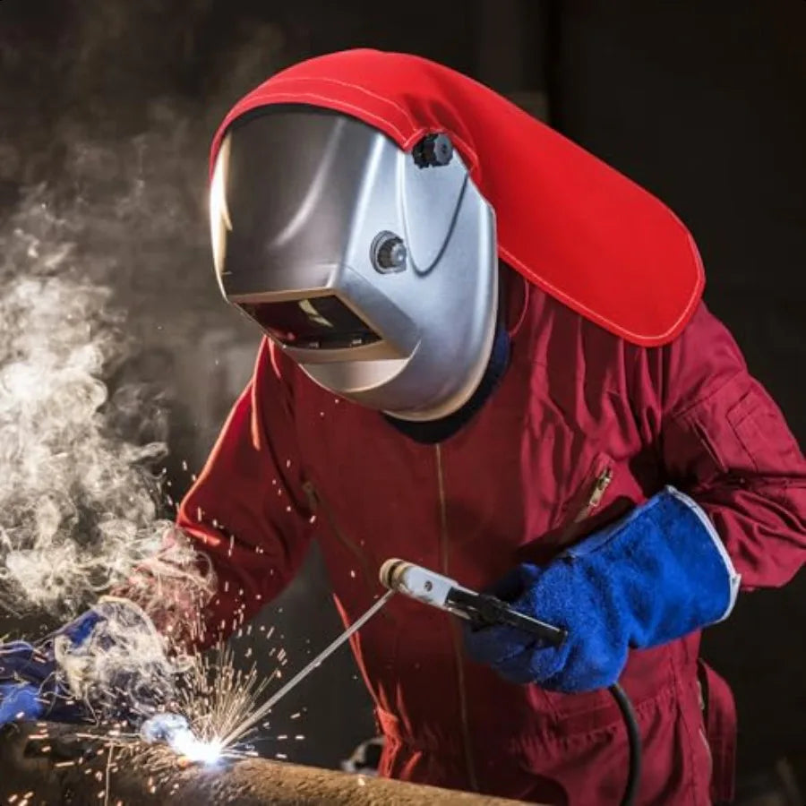 2 Pcs Welding Helmet Cover Welding Hood Welding Neck Protector Helmet Extended Cover Welding Head Cover Helmet Extended FR Cott