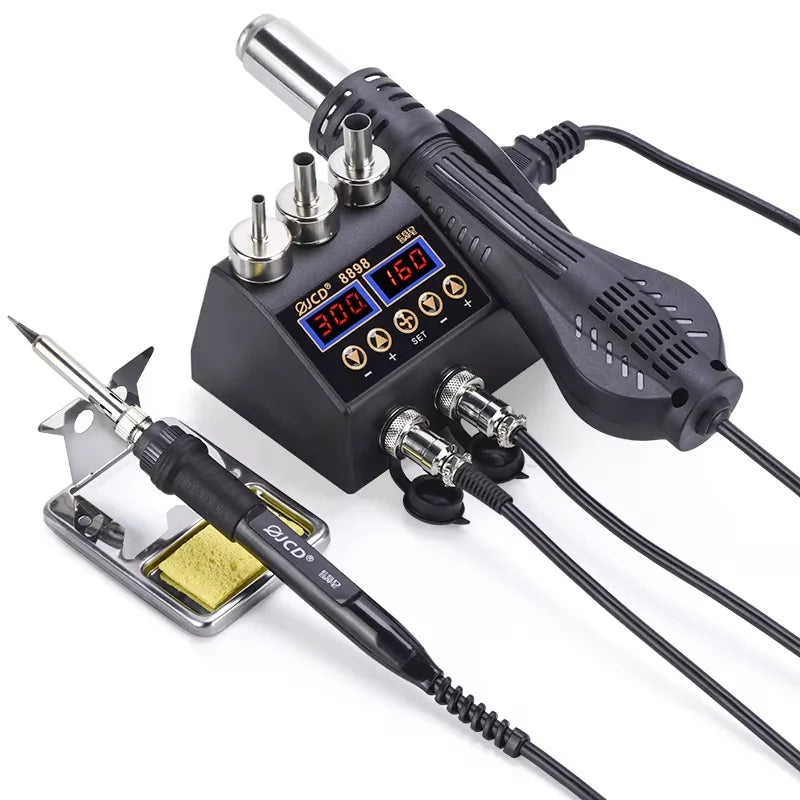 JCD 8898 Soldering Station 750W 2 in 1 Soldering Iron Hot Air Gun Rework Welding Station For Phone BGA SMD Welding Repair Tools