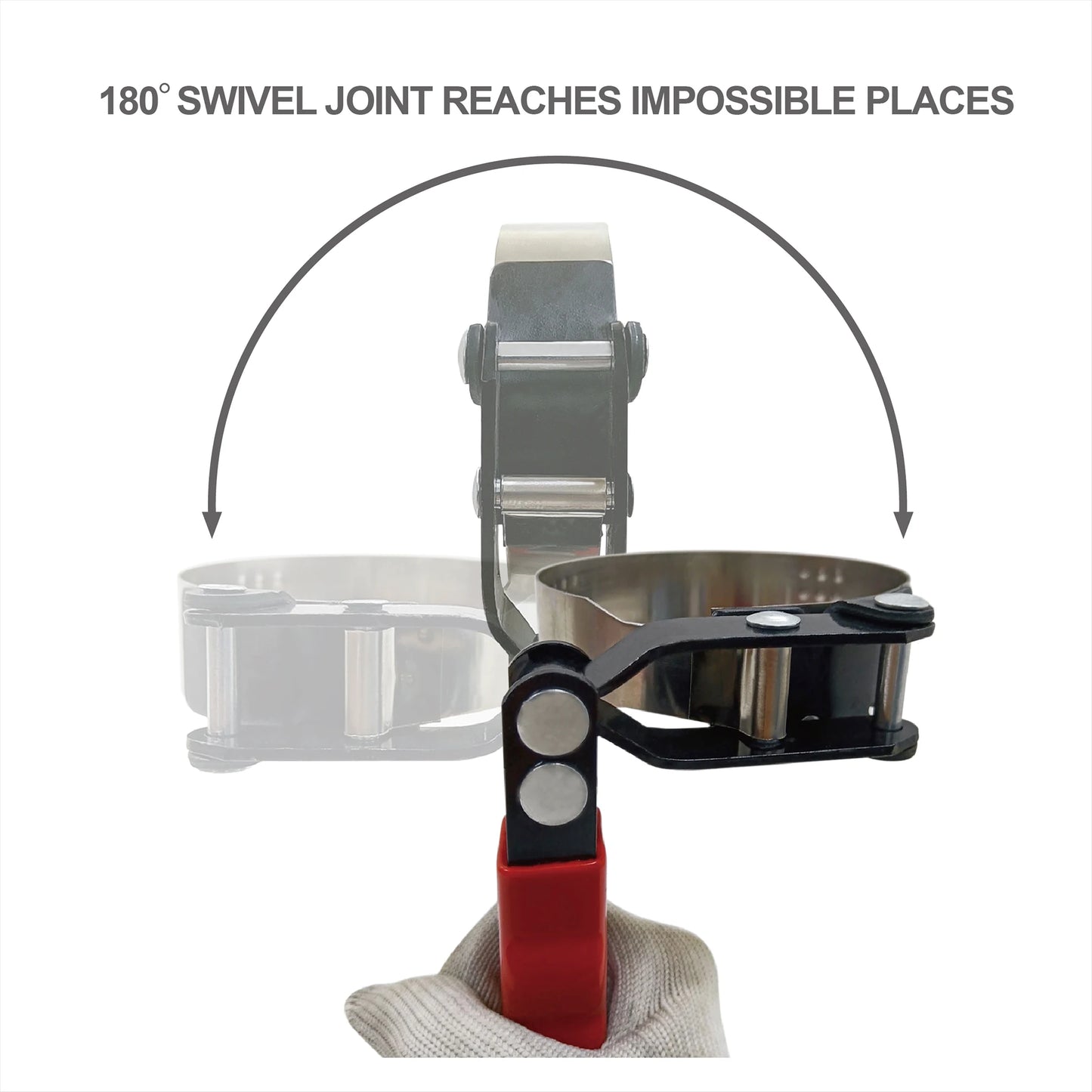 4Pc Oil Filter Wrench Set Swivel Truck Gripper 180 Degree