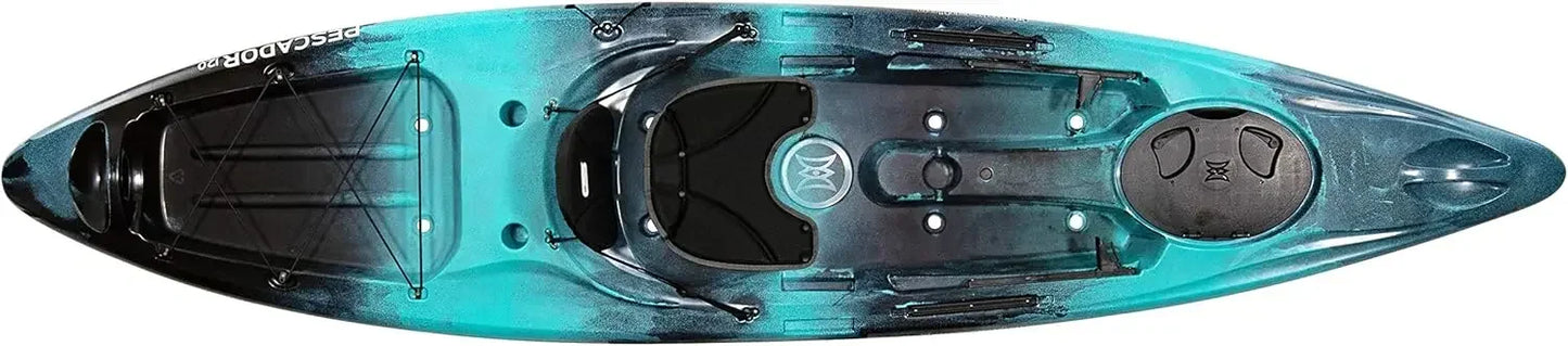 Sit On Top Fishing Kayak with Front Storage Well Large Rear Storage and Dual Rod Holders Pescador 12.0 Dapper Color