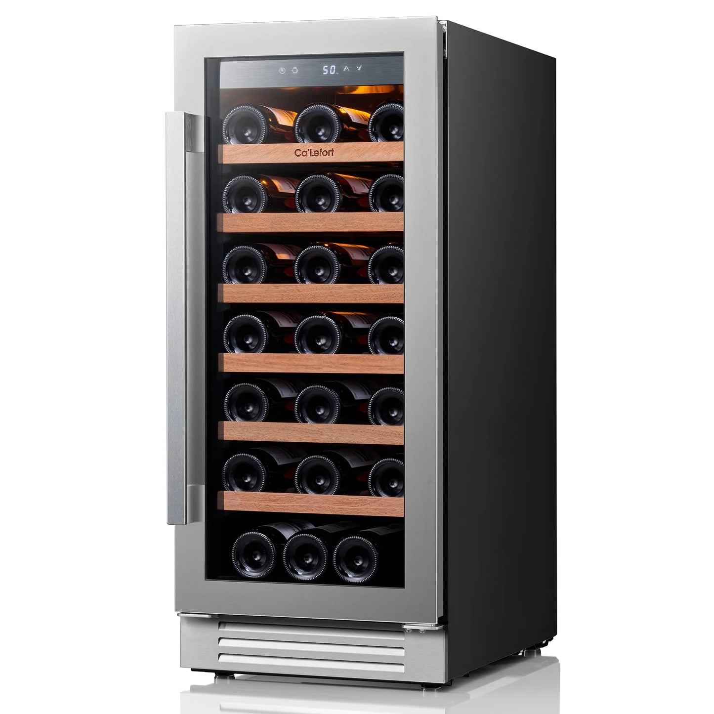 Ca Lefort 85L Compressor Wine Cooler 40 to 65 Degrees Fahrenheit Somm Grade Preservation Triple LED Child Lock Auto Defrost Home Cellar Bar