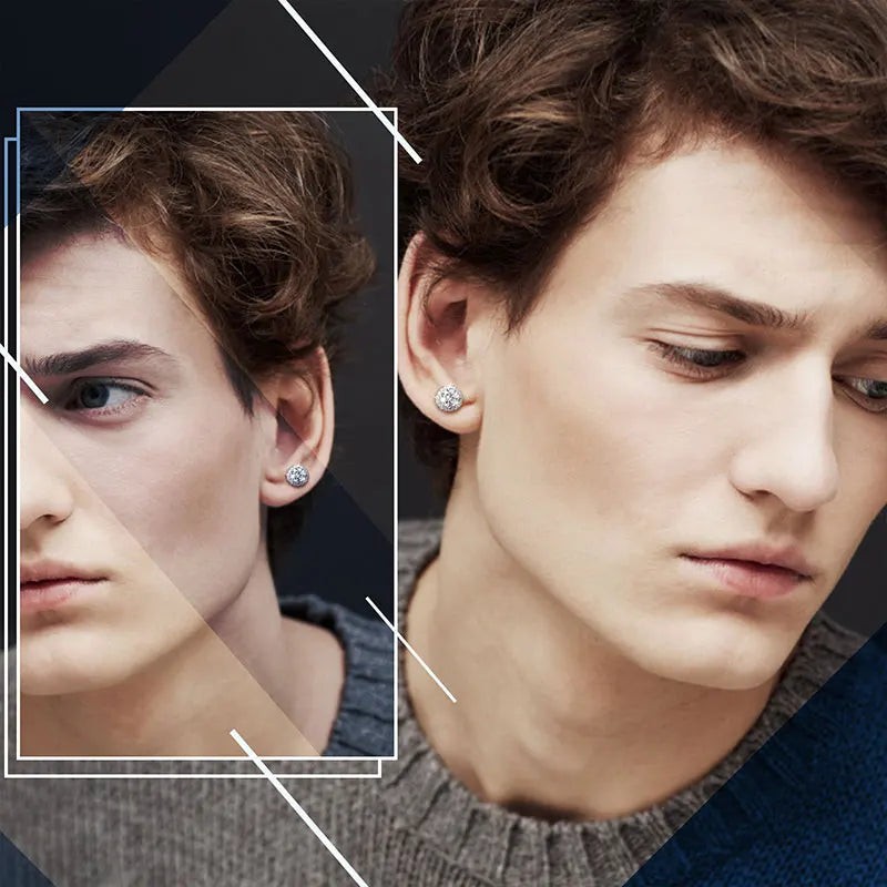 Tuhe Unisex VVS1 Moissanite Women Earrings 925 Silver Fine Jewelry 3MM 4MM 5MM Fashion Earrings Gift