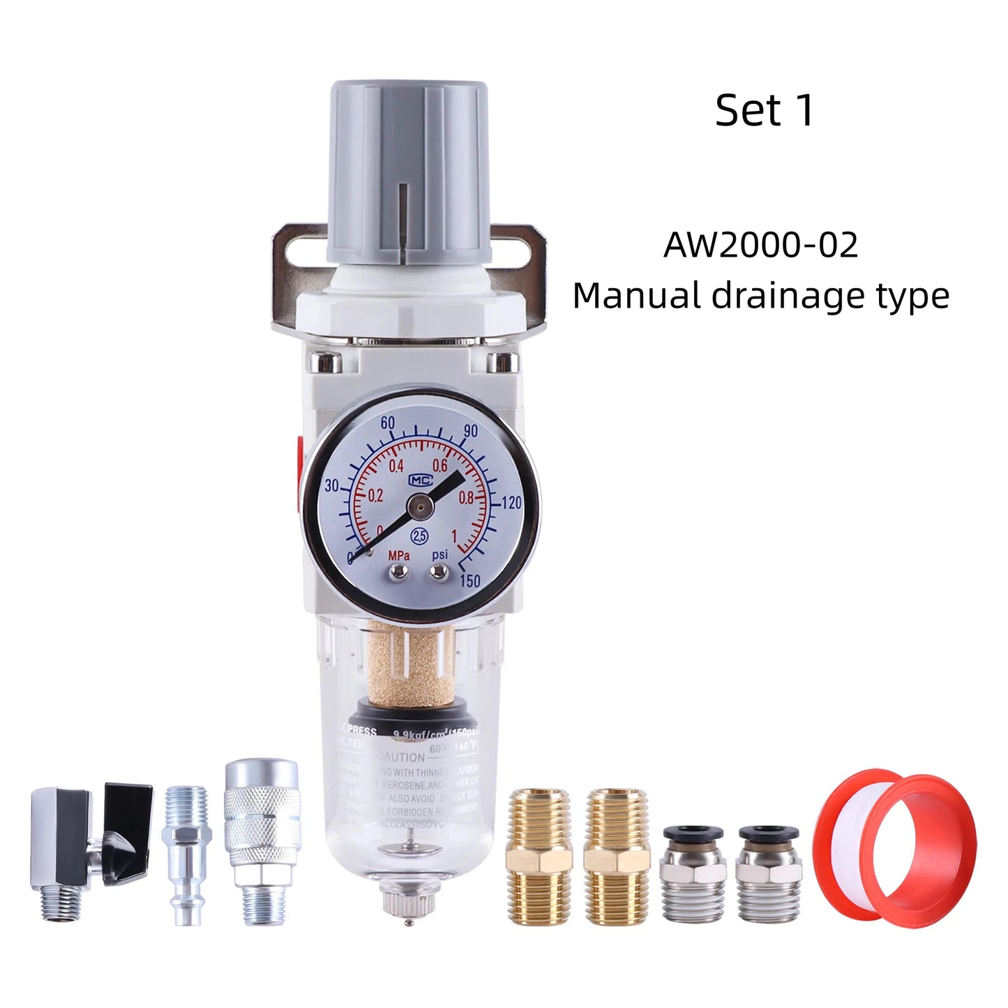 Pneumatic Filter Regulator Air Pressure Reducing Valve