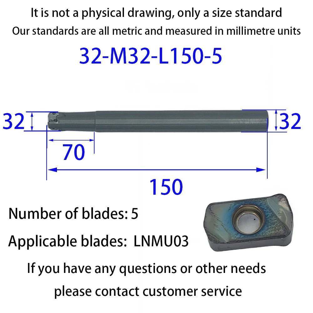 DMIX EXN03R Milling Cutter Bar LNMU0303 Fast Feed Double-sided Insert Tool milling Tool Holder