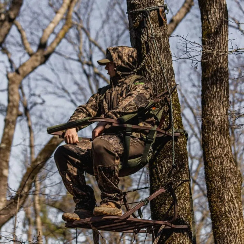Viper Steel Climbing Treestand Powder-coated Steel Finish Provides Rust Protection and Concealability Tree Stand Hunting