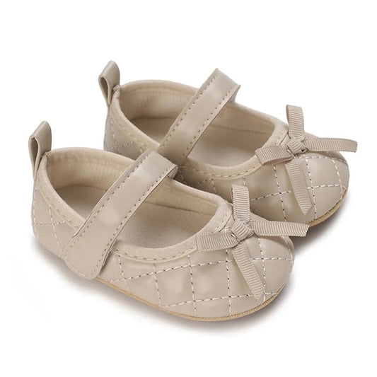 Infant Girls Sparkly Mary Jane Bowknot First Steps Non Slip