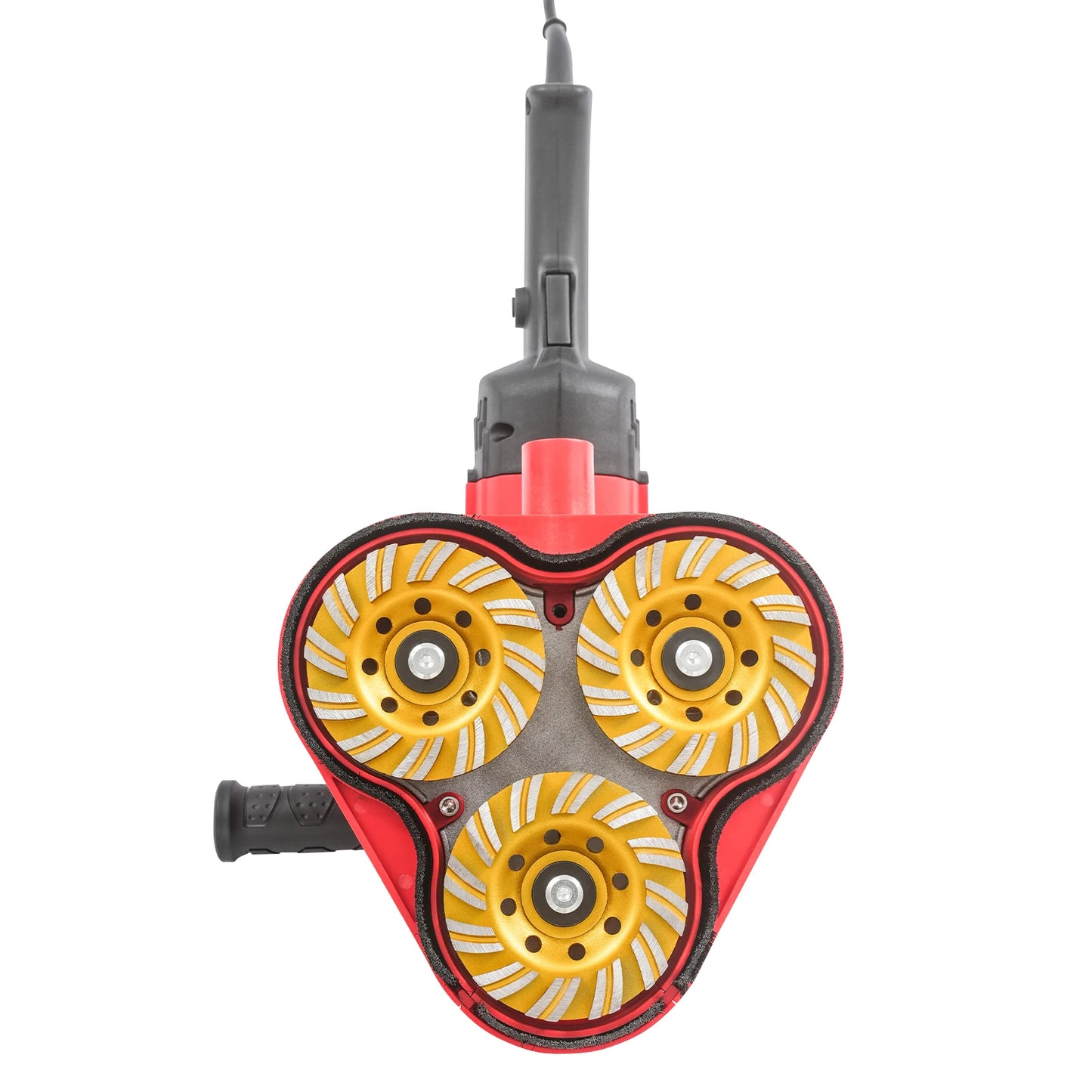 6 Speed Adjustment 2800 Watt Handheld Electric Polishing Machine with 3 Polishing Discs and 3 Diamond Discs for Sanding and Polishing