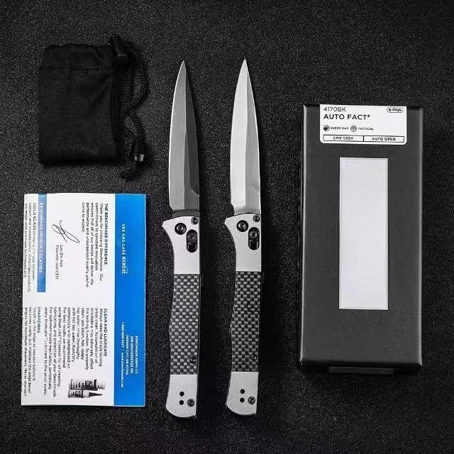 Portable Multifunctional Tactical Folding Knife with Carbon Fiber Handle and CNC Precision Grinding Process