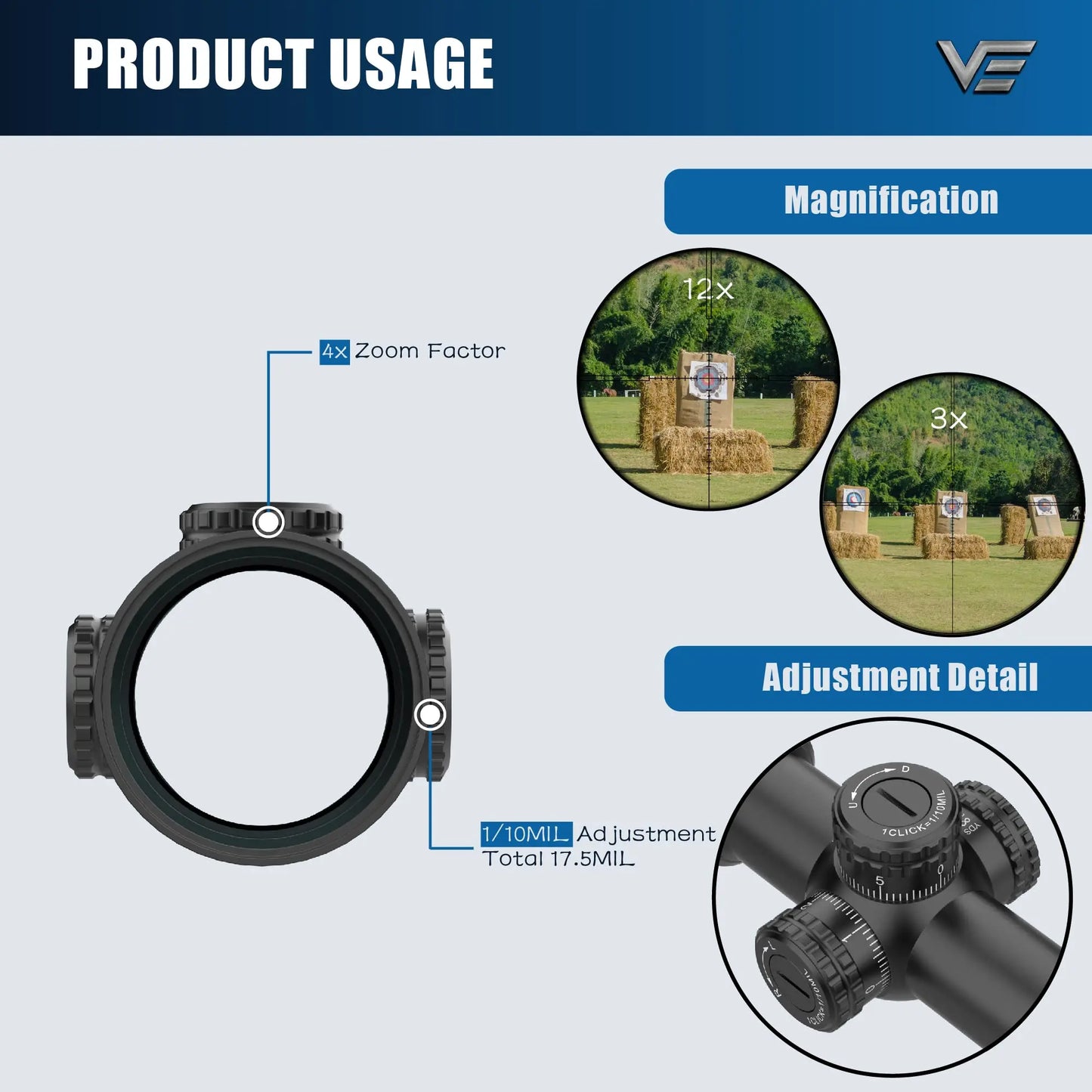 Vector Optics Veyron 3x44 SFP Riflescope Long Range Airgun