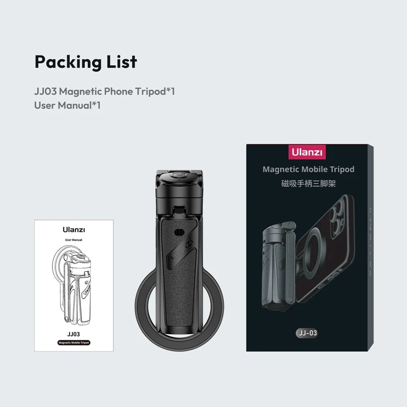 Ulanzi JJ03 Magnetic Phone Tripod Selfie Stick For iPhone