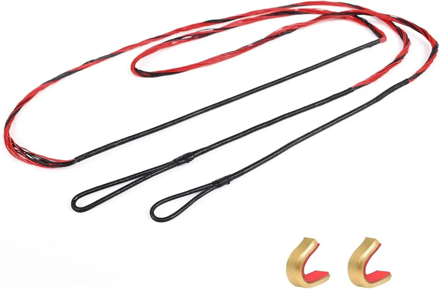 Bow String for Recurve Long Bows, Bowstring Traditional Bow Replacement, AMO 56 to 62 inch -12-14-16 Strands, W/2 Brass Nocks