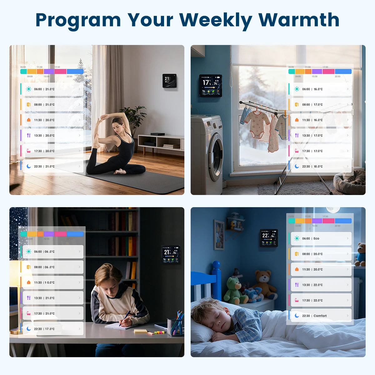 GIRIER Tuya WiFi Thermostat TFT Screen For Water And Gas Boilers With Alexa
