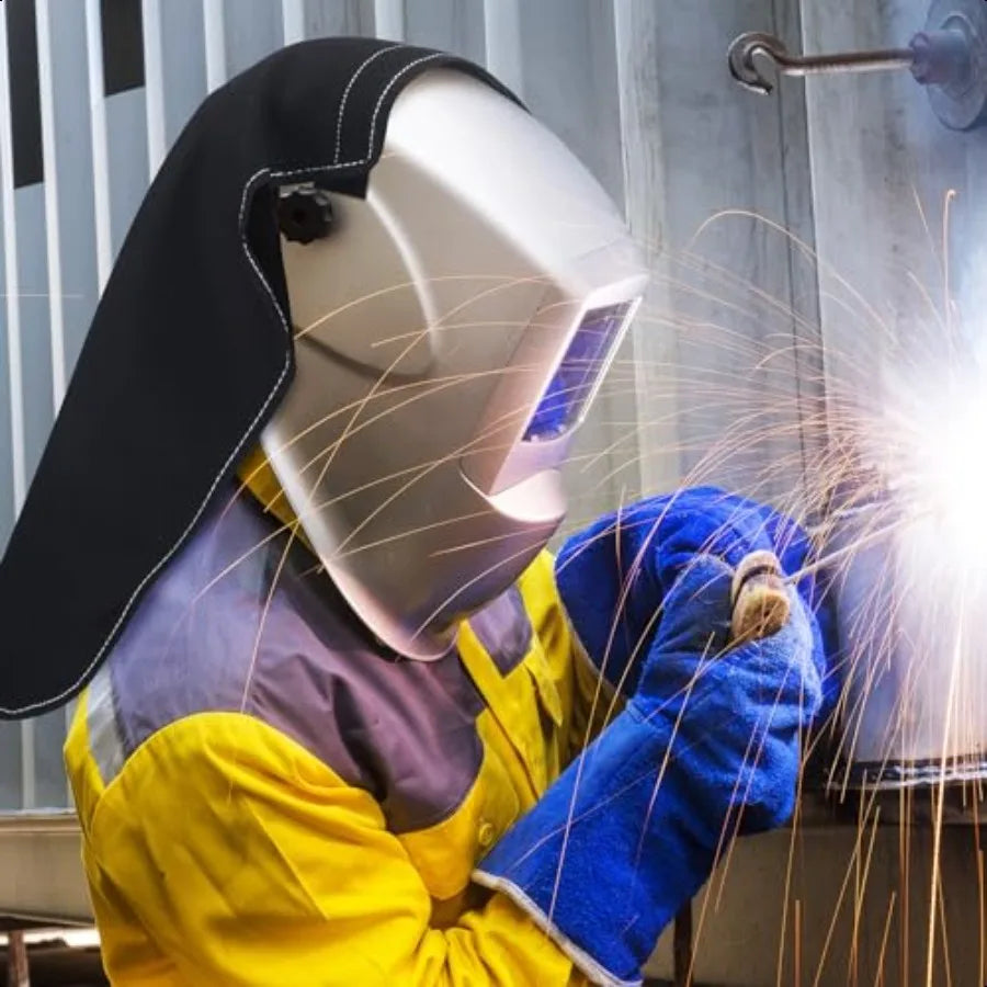 2 Pcs Welding Helmet Cover Welding Hood Welding Neck Protector Helmet Extended Cover Welding Head Cover Helmet Extended FR Cott