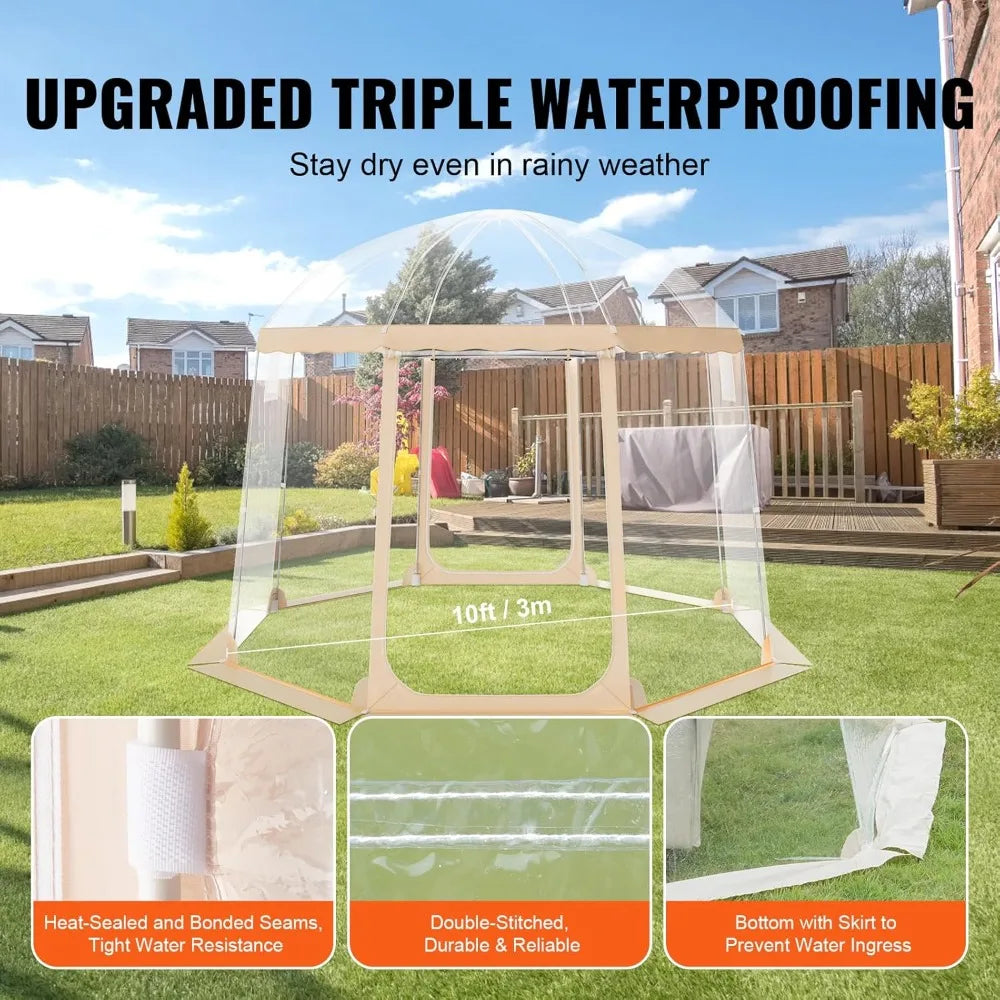 Upgraded Pop Up Bubble Tent For 4 To 8 People Outdoor Dome