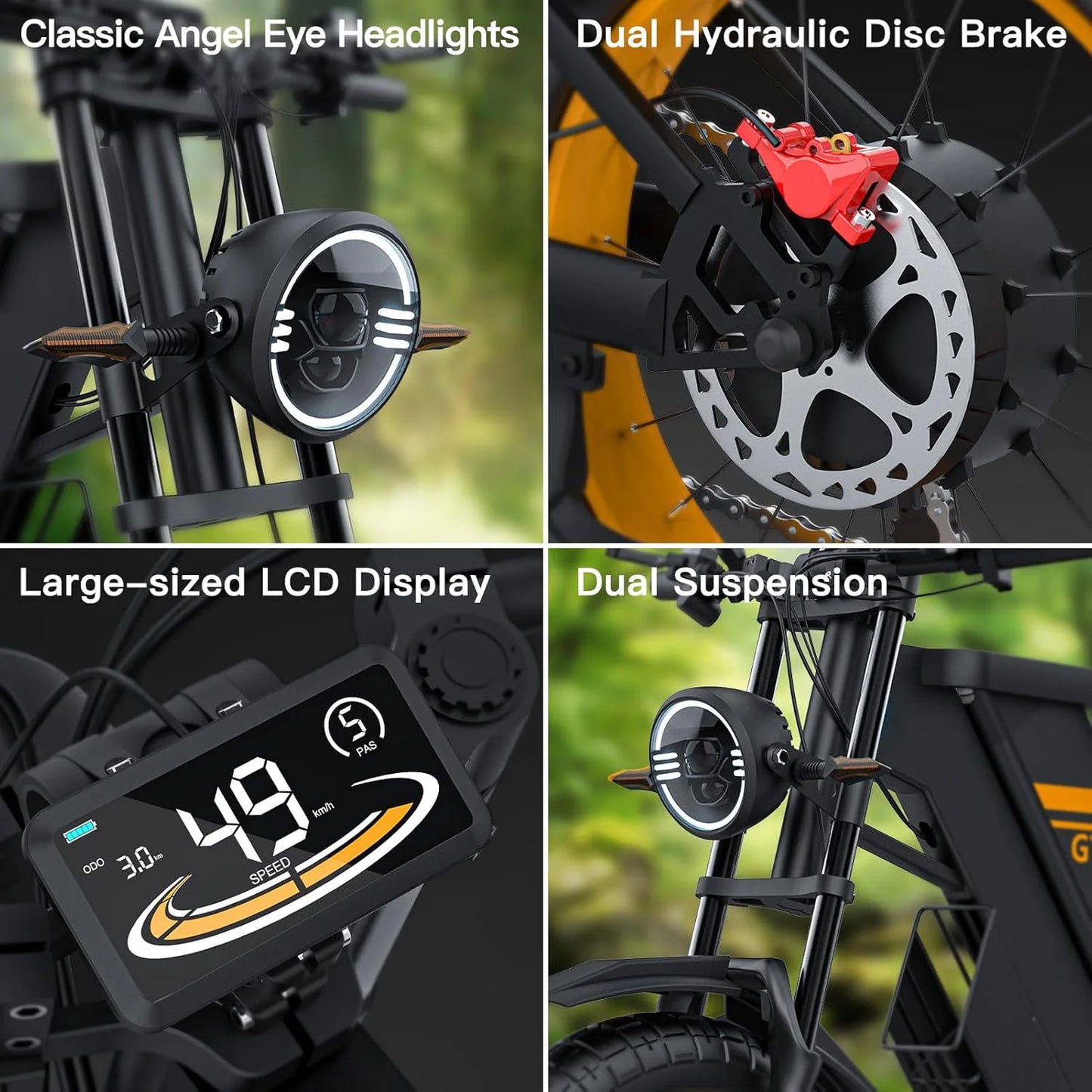 Electric Bike for Adults 1000W 2000W 3000W Motor Removable Battery 93 to 145 Miles Electric Motorcycle 20 Inch by 4 Inch Fat Tire Ebike