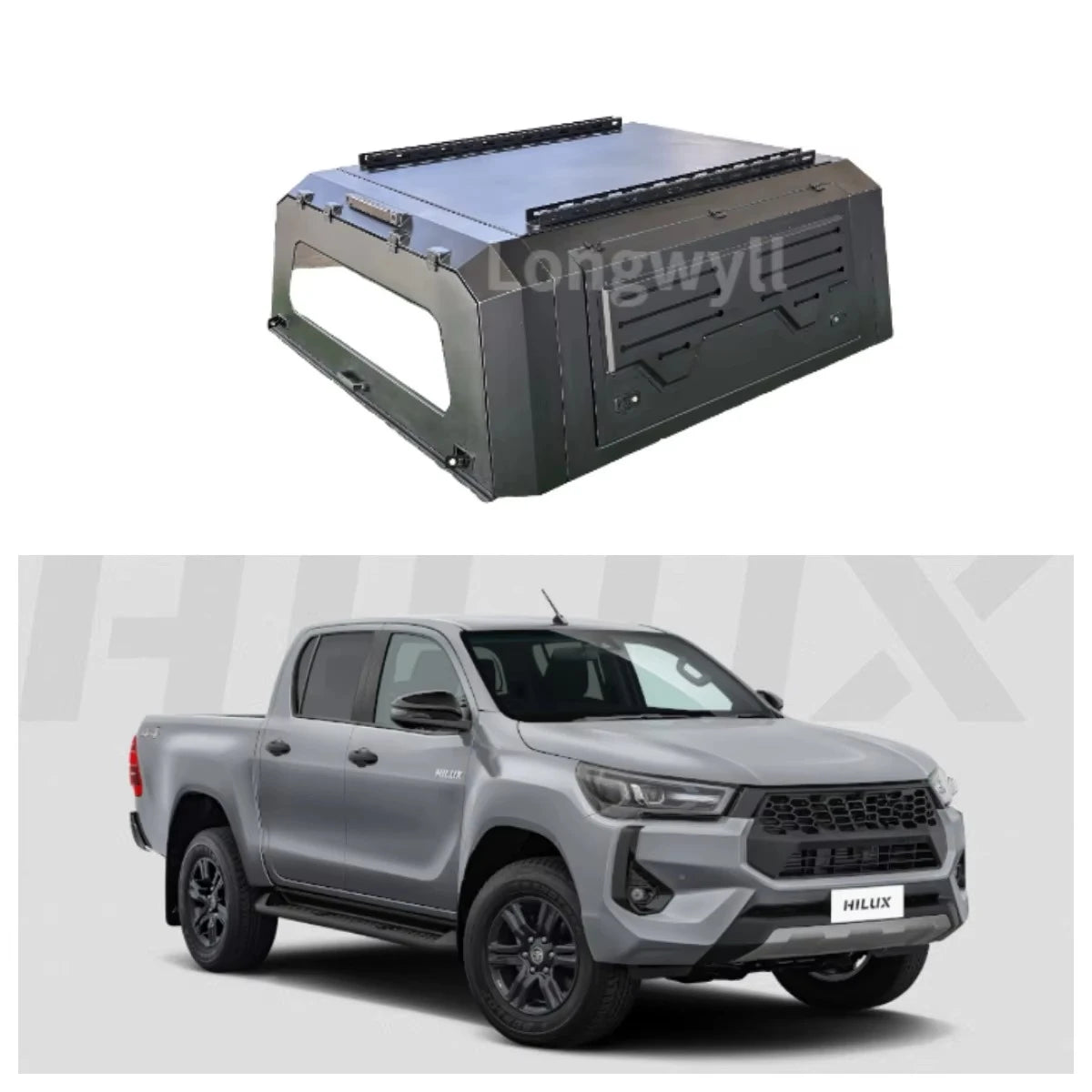 Waterproof Aluminum Tonneau Cover for Hilux SR5 Truck Bed Hardtop Topper Locking